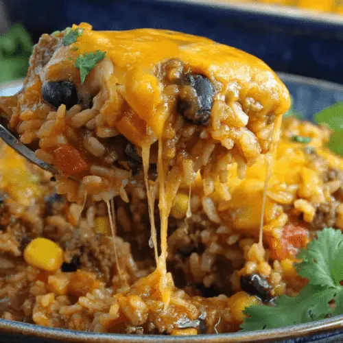 Beef Enchilada Casserole With Rice Recipe