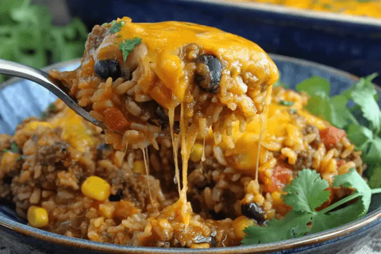 Beef Enchilada Casserole With Rice Recipe