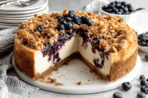 Blueberry Crumble Cheesecake