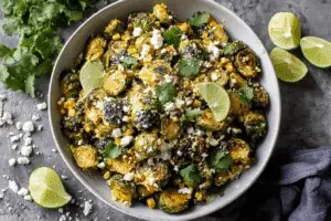 Brussels Sprouts Street Corn Salad