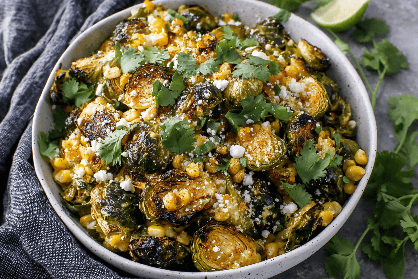 Brussels Sprouts Street Corn Salad Recipe