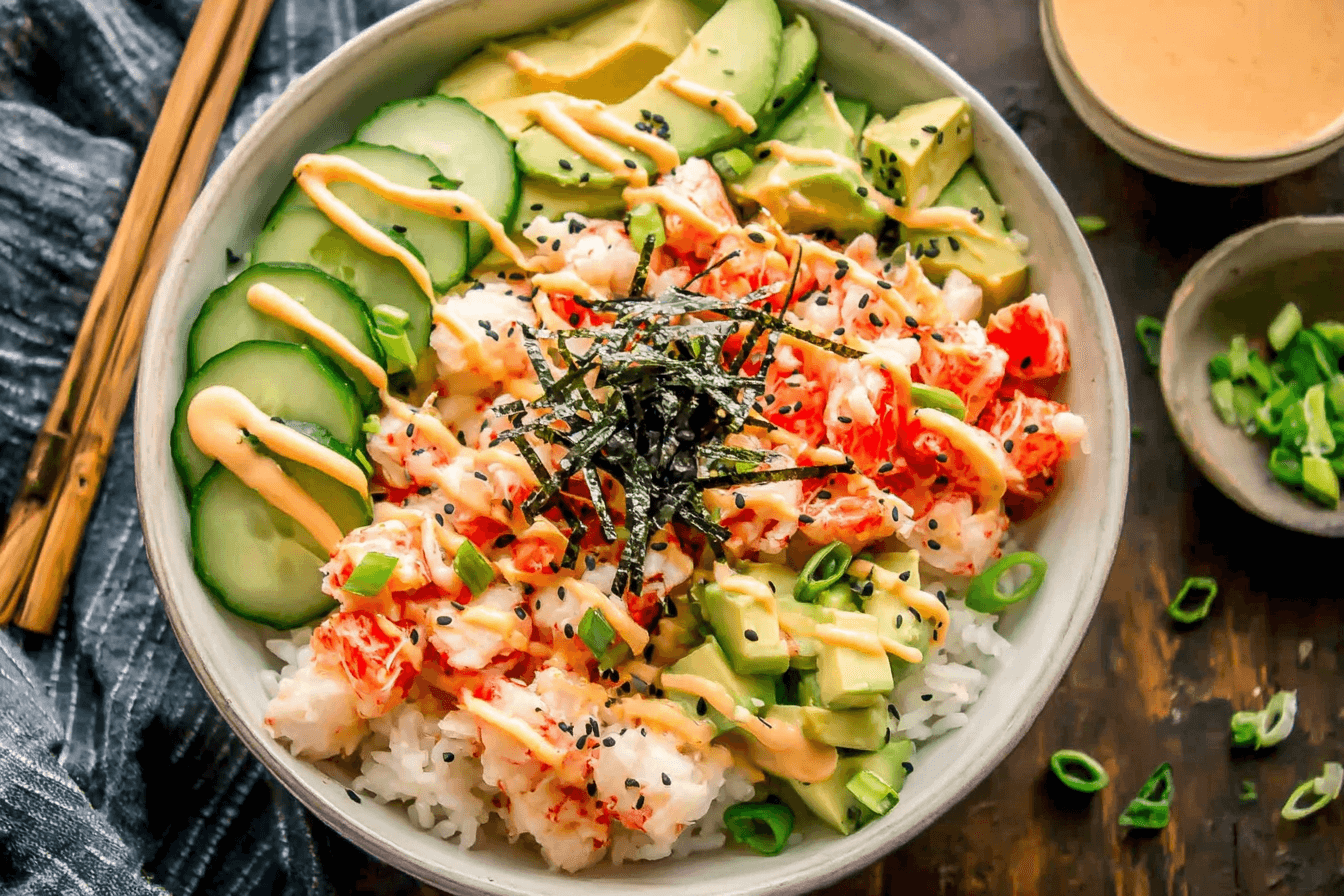 California Roll Sushi Bowls Recipe