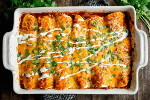 Cheesy Bean Enchiladas