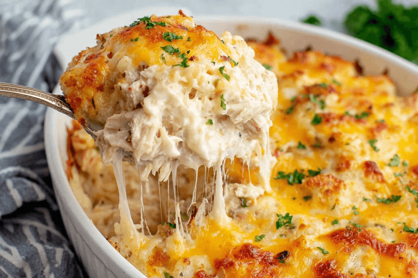 Cheesy Chicken and Cauliflower Casserole Recipe