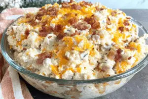 Cheesy Ranch Cauliflower Rice Bake