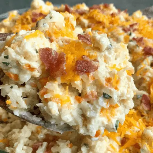 Cheesy Ranch Cauliflower Rice Bake Recipe
