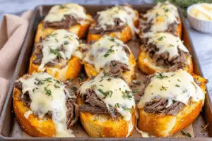Cheesy Roast Beef Texas Toast