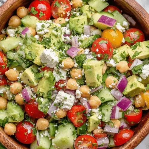 Chickpea Feta Avocado Salad Recipe