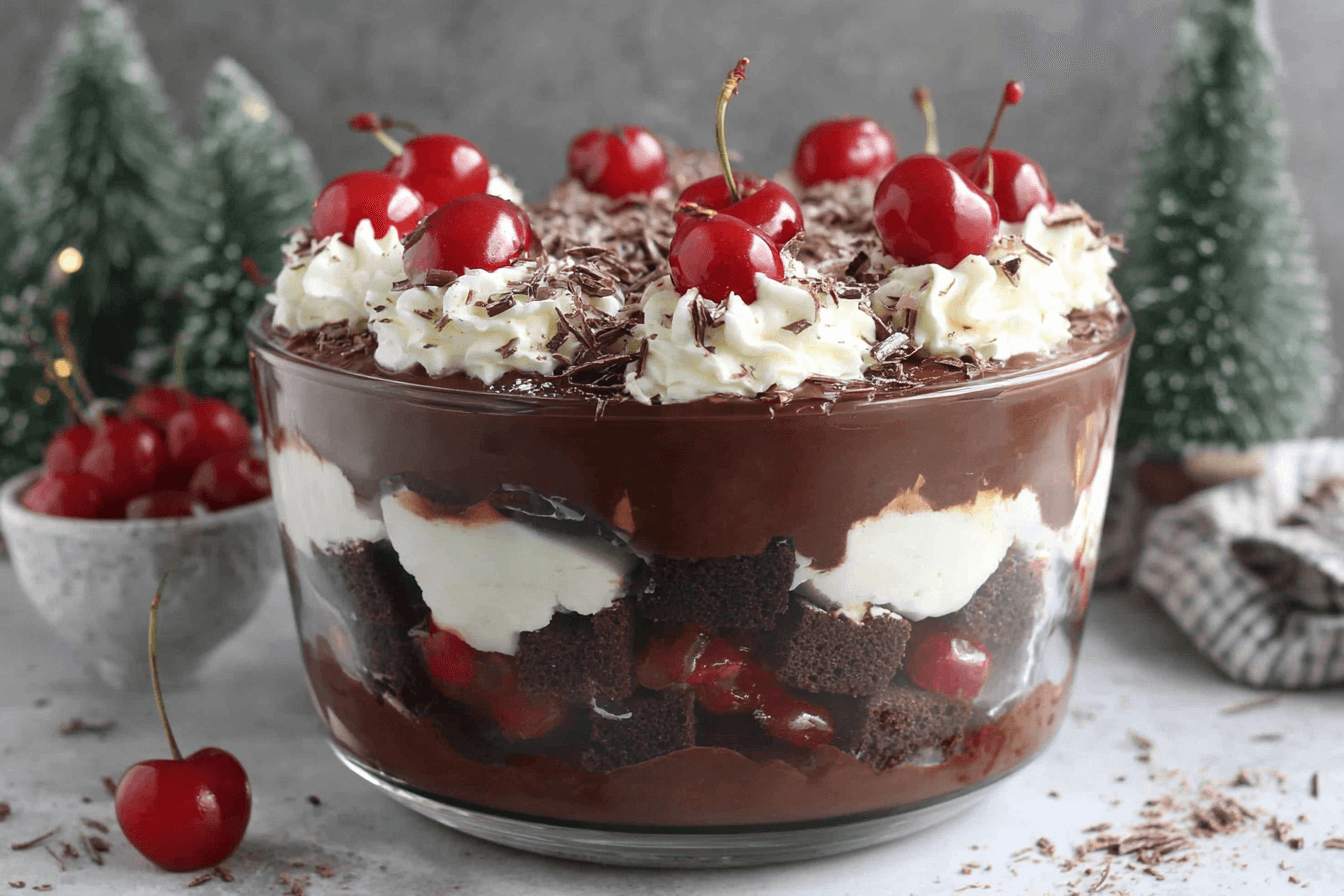 Christmas Black Forest Trifle Recipe