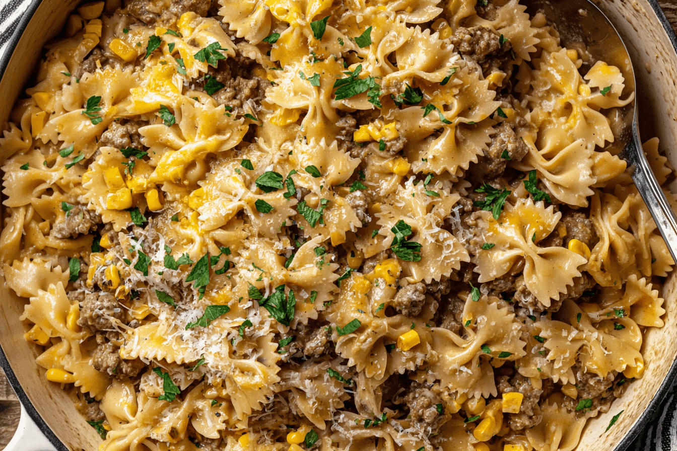 Creamy Beef Pasta Skillet Recipe
