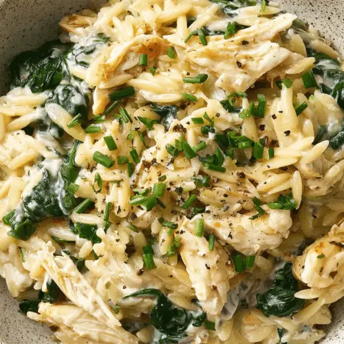 Creamy Boursin Orzo with Chicken Recipe
