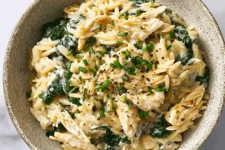 Creamy Boursin Orzo with Chicken Recipe