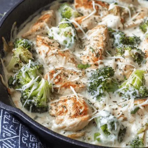 Creamy Chicken Alfredo with Broccoli Recipe