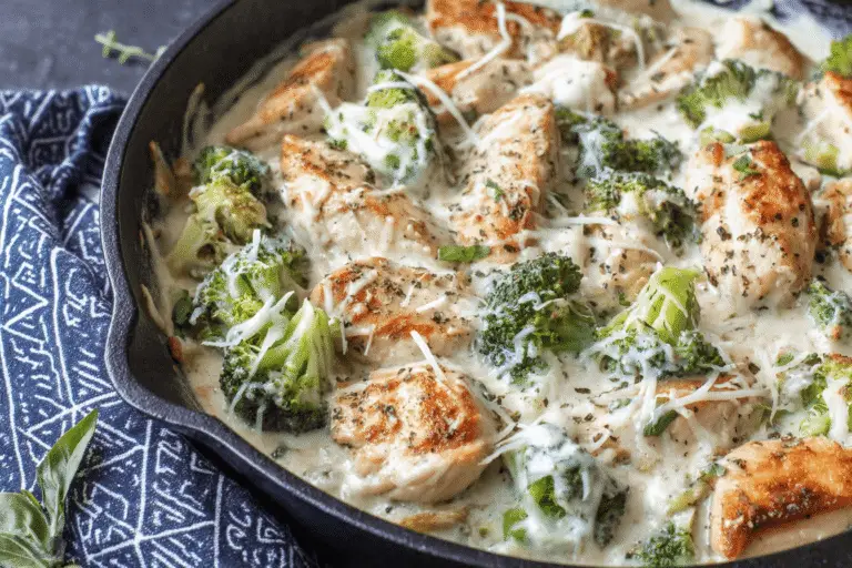 Creamy Chicken Alfredo with Broccoli Recipe