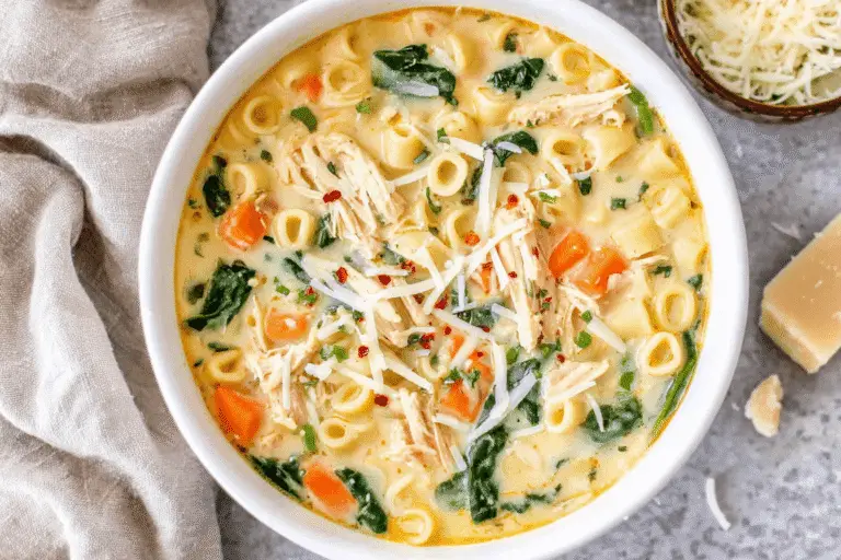 Creamy Chicken Pasta Soup Recipe