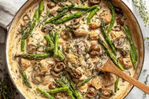 Creamy Chicken and Asparagus Skillet