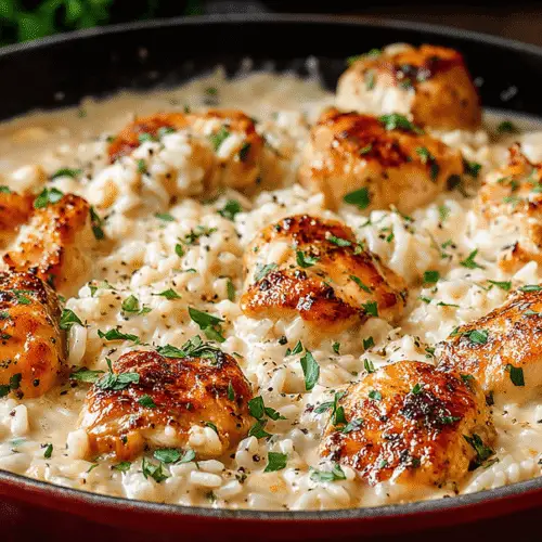 Creamy Chicken and Rice Skillet Recipe