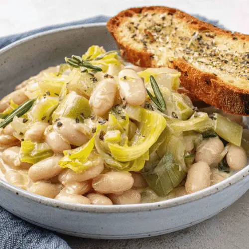 Creamy Rosemary Butter Beans with Leeks Recipe