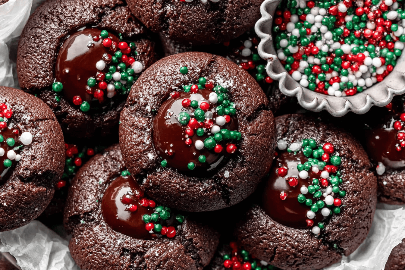 Decadent Chocolate Thumbprint Cookies Recipe