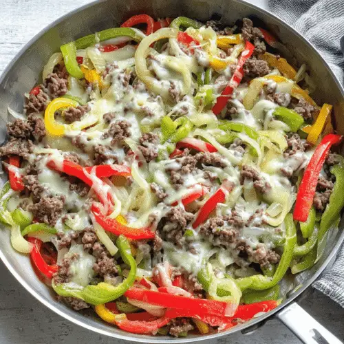 Ground Beef Philly Cheesesteak Recipe