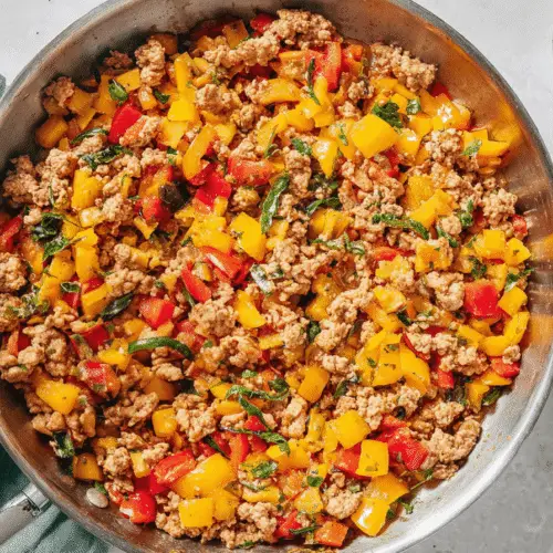 Ground Turkey And Peppers Recipe