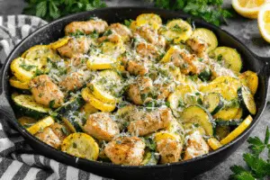 Healthy Chicken Breast With Zucchini And Squash