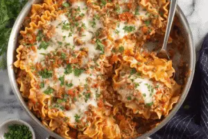 Healthy One Pot Skillet Lasagna