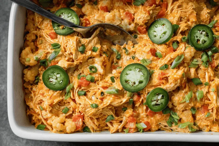 Jalapeño Buffalo Chicken Casserole Recipe