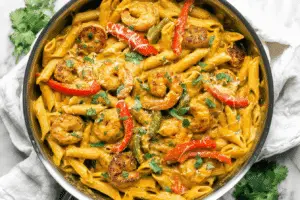 Jamaican Shrimp Pasta