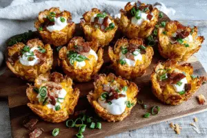 Loaded Tater Tot Appetizer Cups