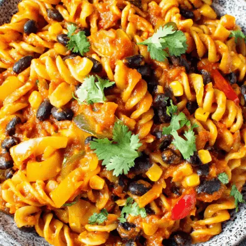 One Pot Black Bean Fajita Pasta Recipe