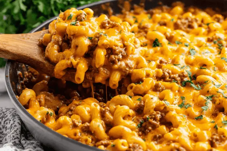 One-Pot Cheesy Hamburger Casserole Recipe