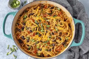 One-Pot Taco Spaghetti