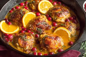 Orange Cranberry Chicken Thighs