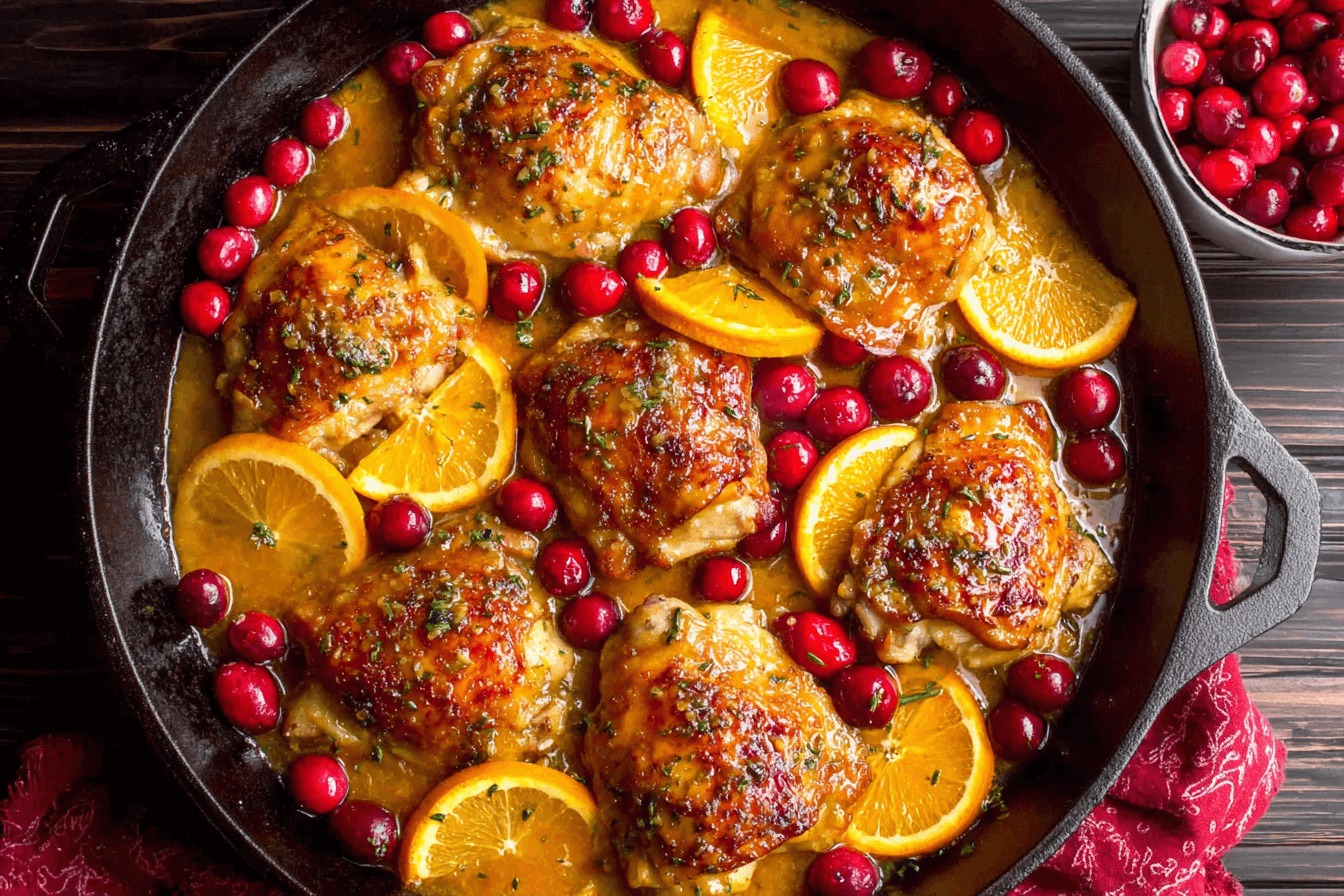 Orange Cranberry Chicken Thighs Recipe