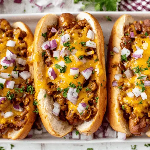 Oven Baked Chili Hotdogs Recipe