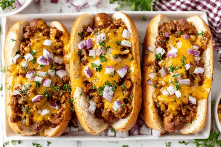 Oven Baked Chili Hotdogs Recipe