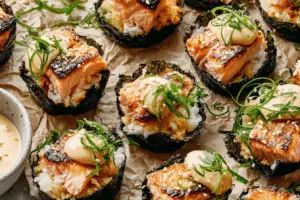 Oven-Baked Salmon Sushi Bites