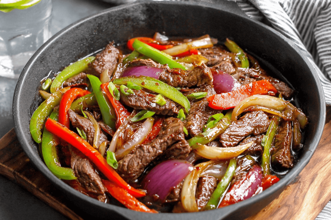 Pepper Steak With Bell Peppers And Onion Recipe
