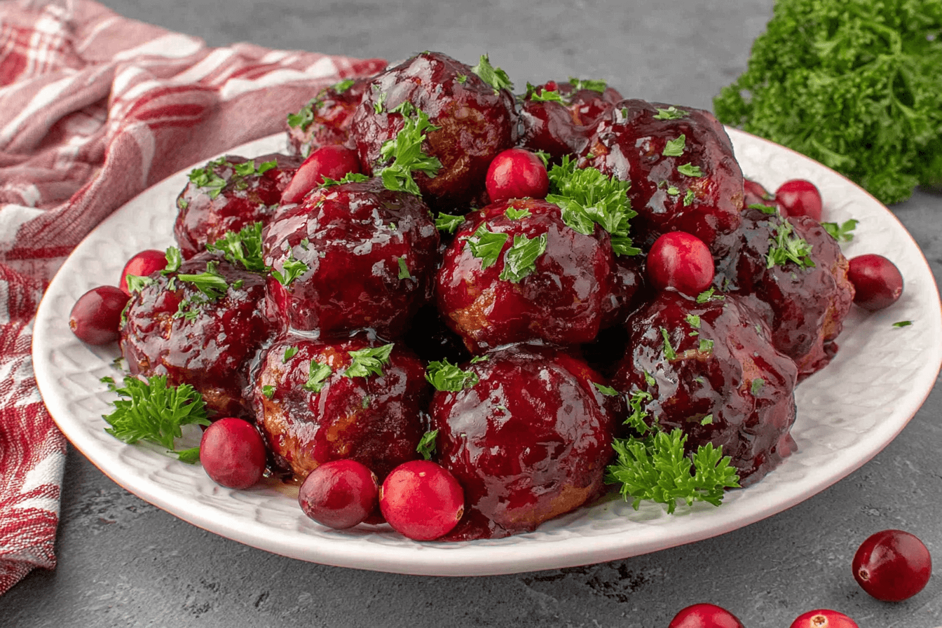 Quick Christmas Cranberry Meatballs Recipe