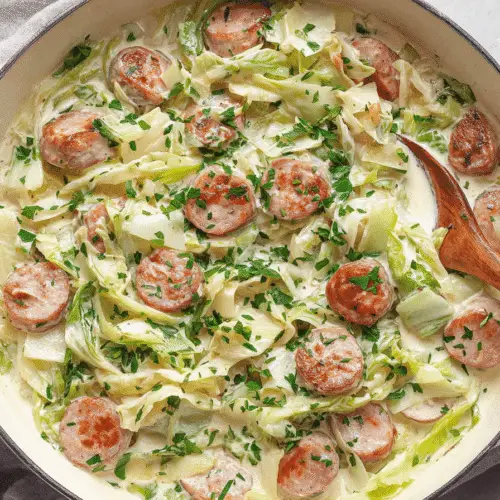 Sausage Cabbage Alfredo Recipe