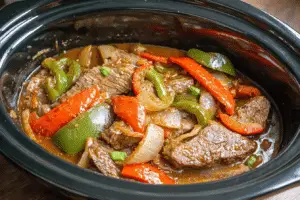 Slow Cooker Pepper Steak