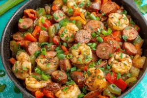 Smoked Sausage and Shrimp Skillet