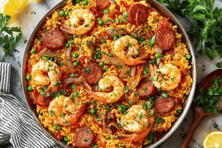 Spanish Chorizo and Shrimp Paella Recipe