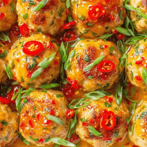 Thai Baked Chicken Meatballs Recipe
