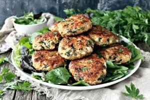 Turkey and Spinach Feta Patties