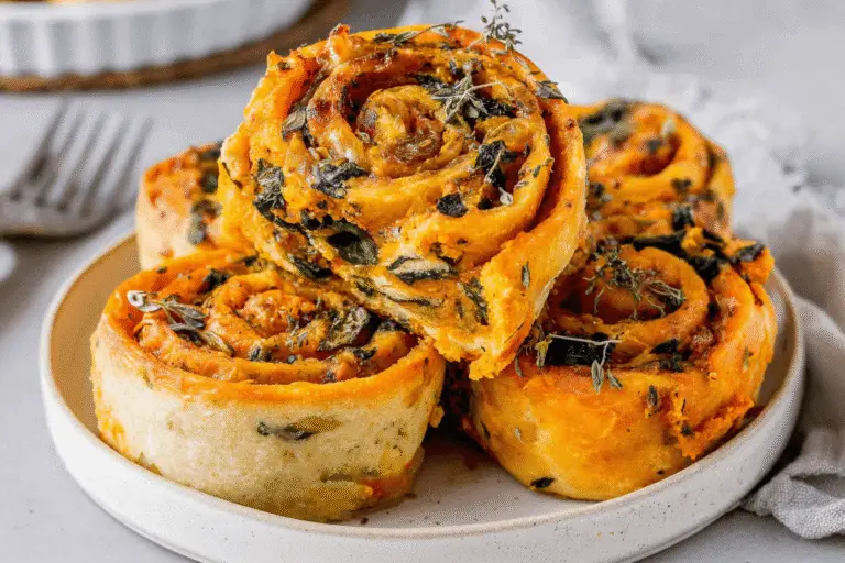 Vegan Caramelized Onion & Spinach Pizza Rolls Recipe