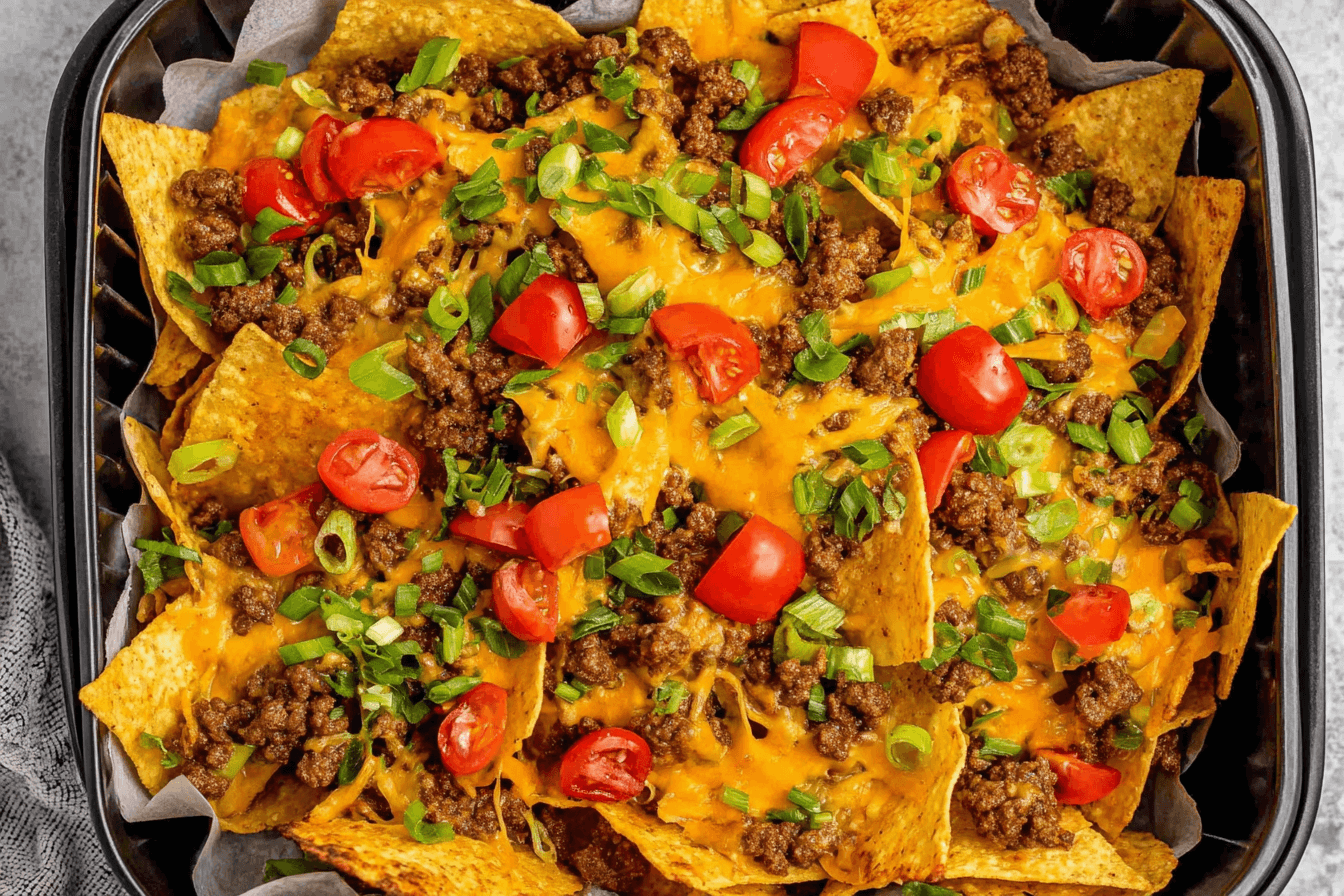 Air Fryer Beef Nachos Recipe