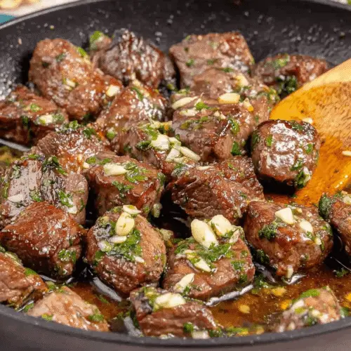 Air Fryer Steak Bites with Garlic Butter Sauce Recipe