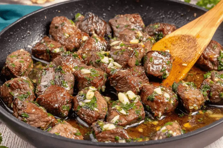 Air Fryer Steak Bites with Garlic Butter Sauce Recipe